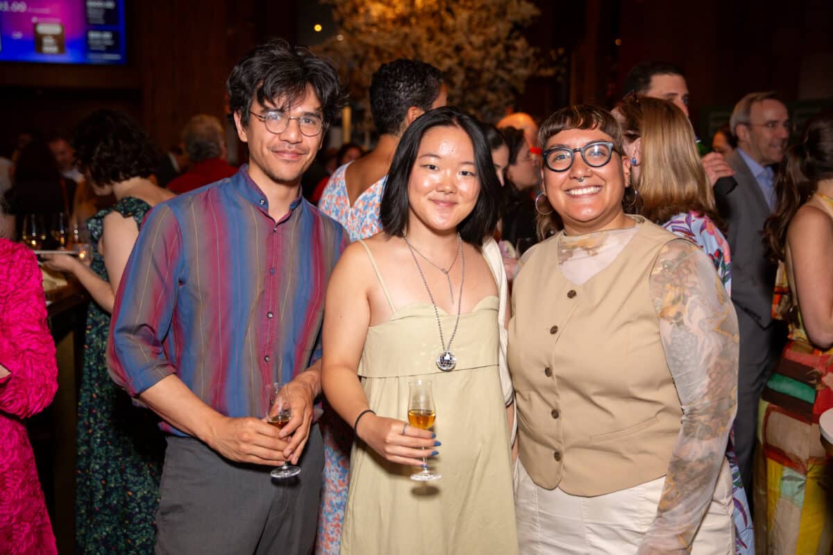 Group of three posing at Night for Nature