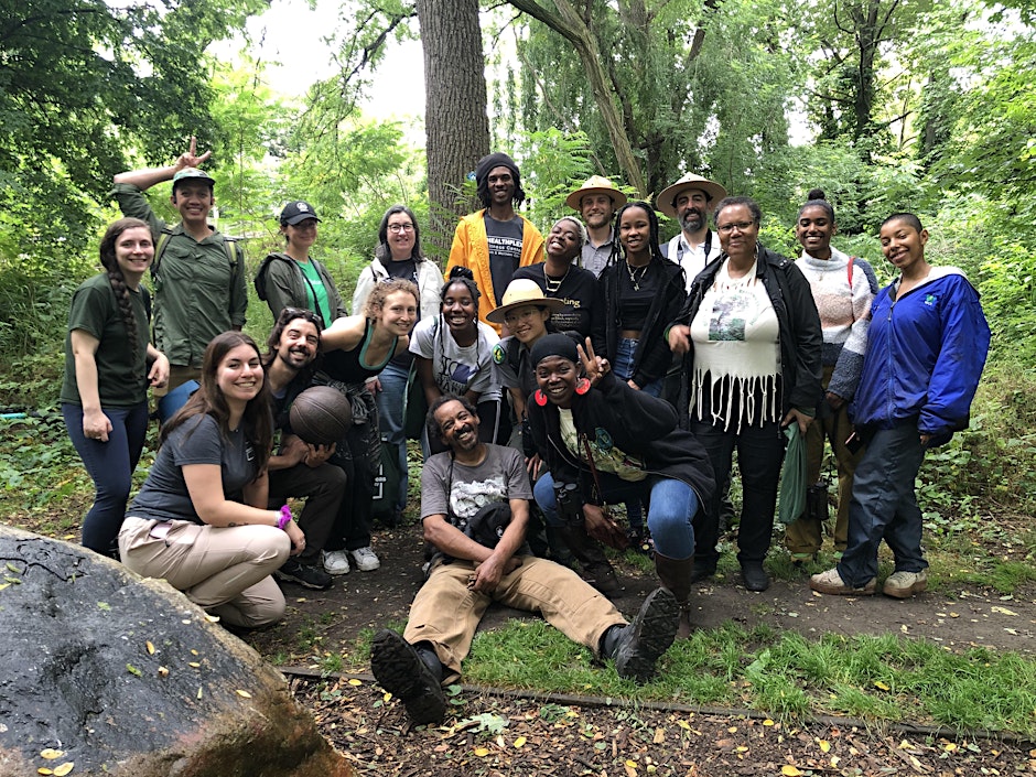 group in forest
